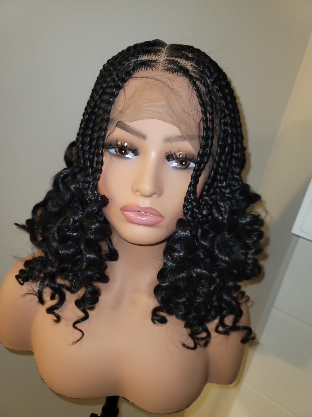 Goddess Knotless Braids With Curly Ends