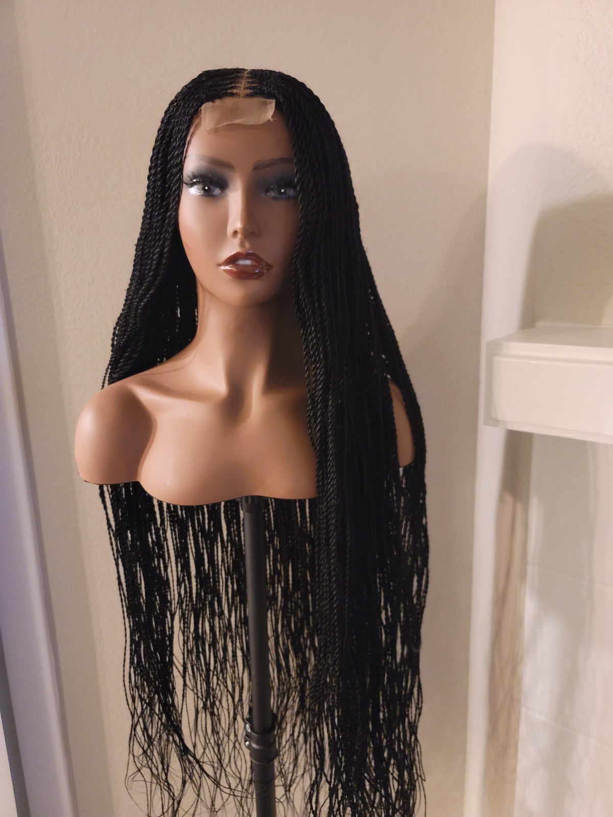 Cornrow 2 Step Ghana Weaving Micro Twist Braided Wigs
