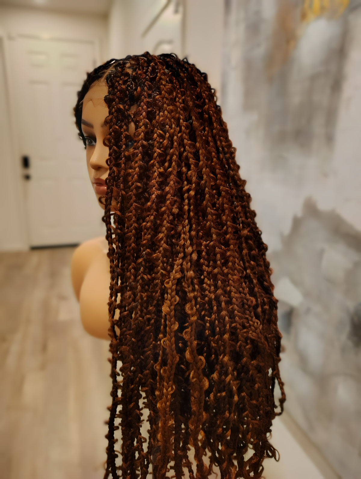 Knotless Box Butterfly Braided Wigs With Curly Ends