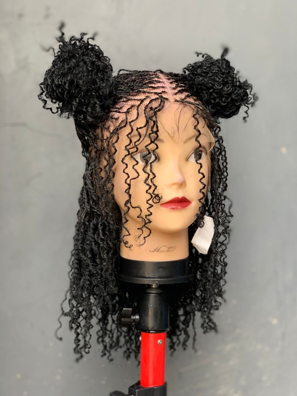 Knotless Tiny Twist Loose Braided Wig With Deep Curls