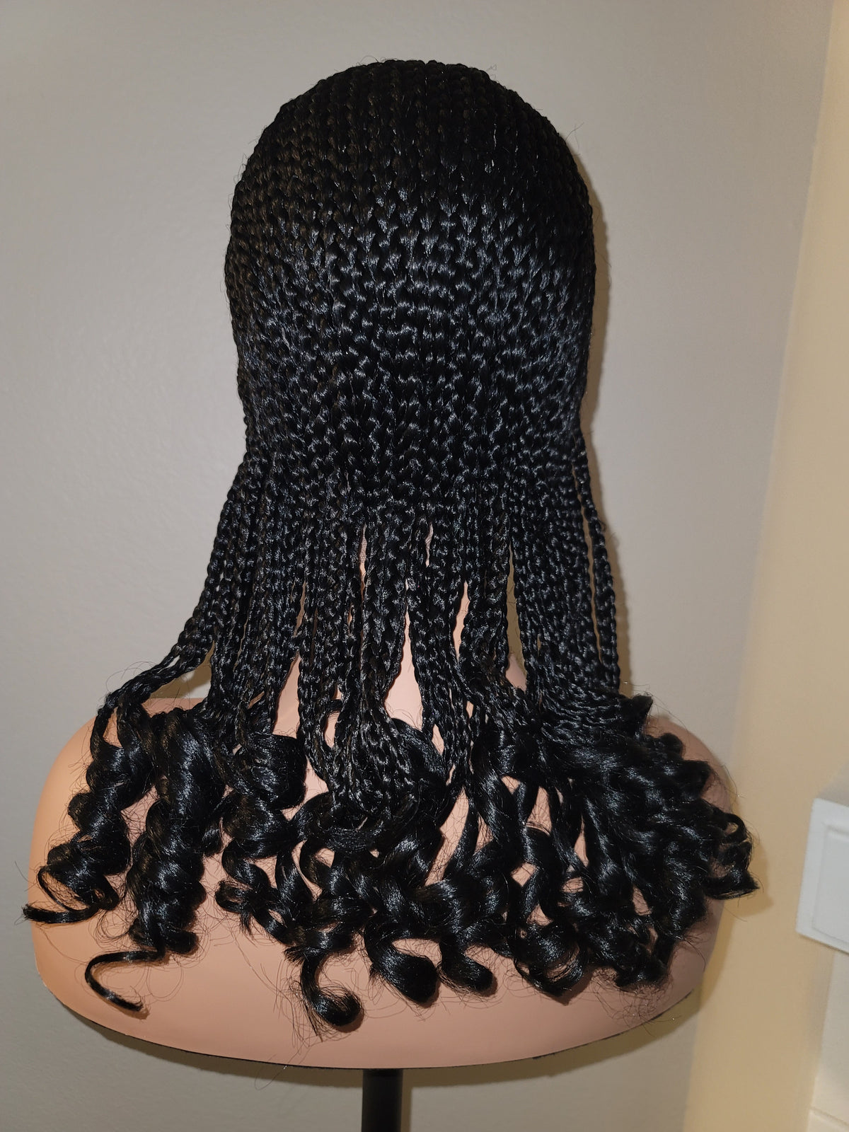 Goddess Short Cornrow Braided Wigs With Deep Curls